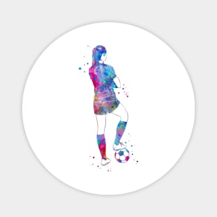 Female Soccer Player Magnet